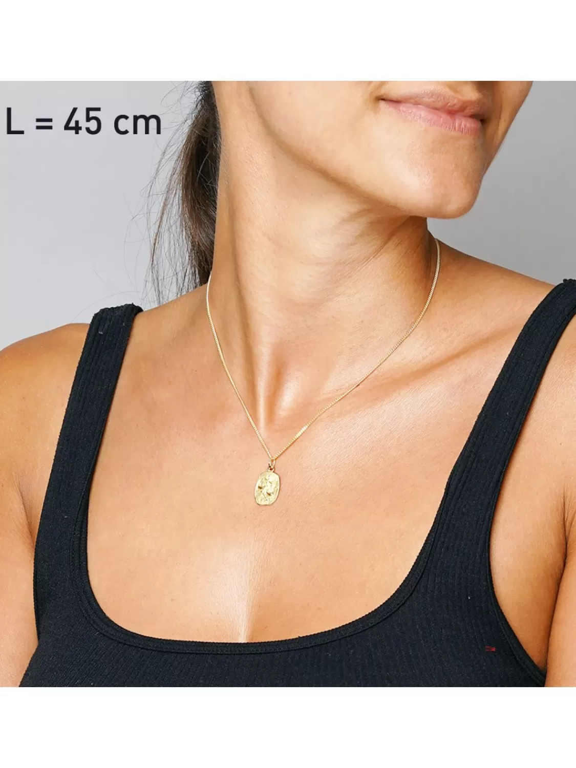 trendor Waage Sternzeichen Gold 585 / 14K Mit Vergoldeter Silberkette | Herrenschmuck