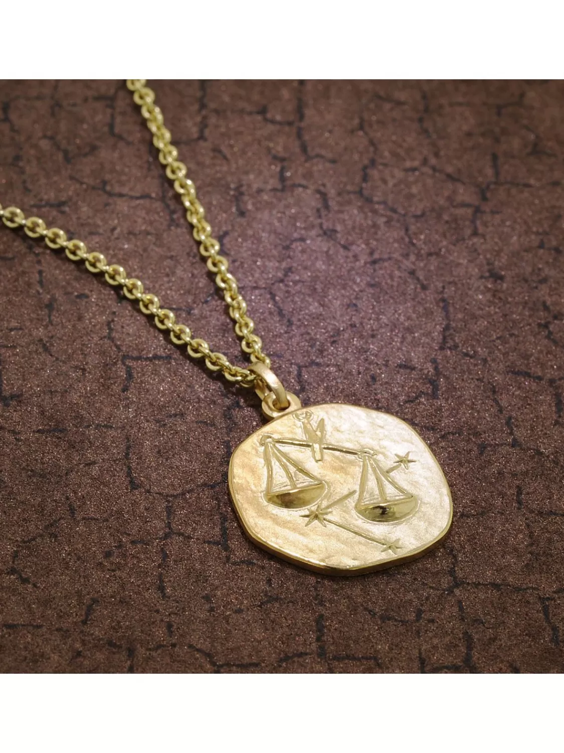 trendor Waage Sternzeichen O 20 Mm Herren-Halskette Gold Auf Silber | Herrenschmuck