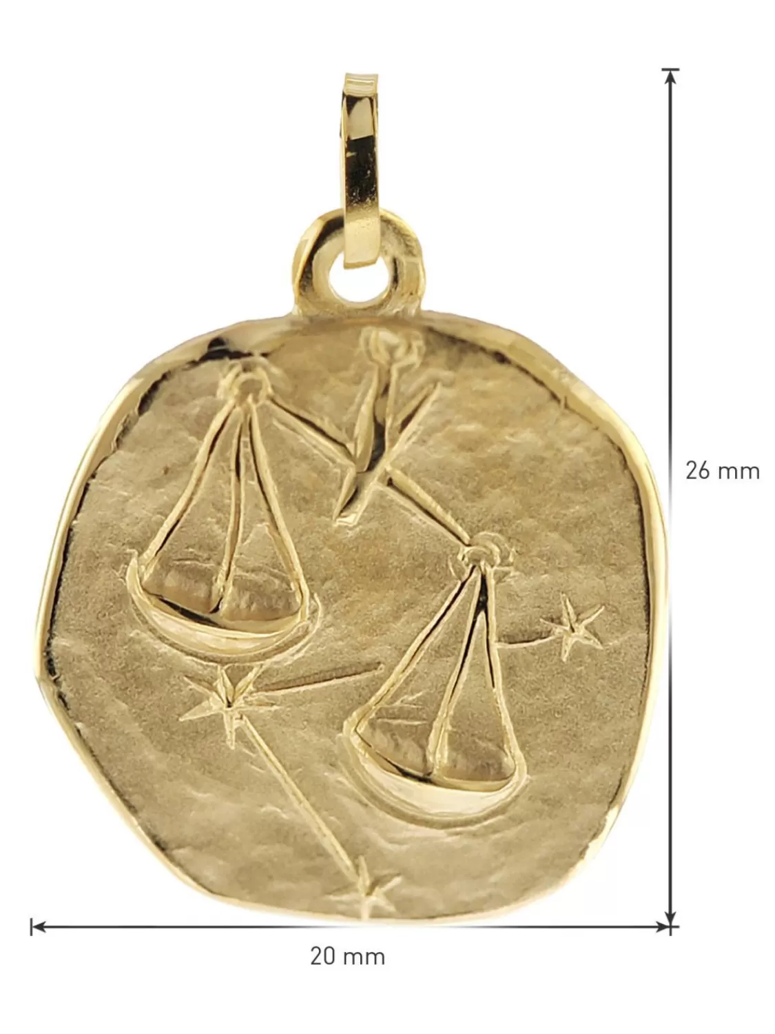 trendor Waage Sternzeichen O 20 Mm Herren-Halskette Gold Auf Silber | Herrenschmuck