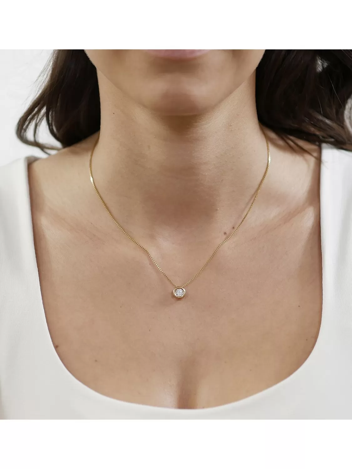 trendor Zirkonia-Anhanger Und Venezianer Kette Gold 333 Fur Damen | Damenschmuck