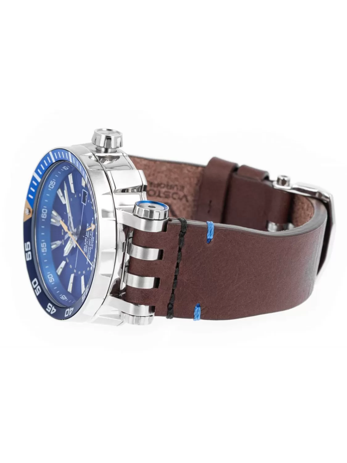 Vostok Europe Herrenuhr Automatik Gmt Energia Rocket Blau 2 Bander | Herrenuhren