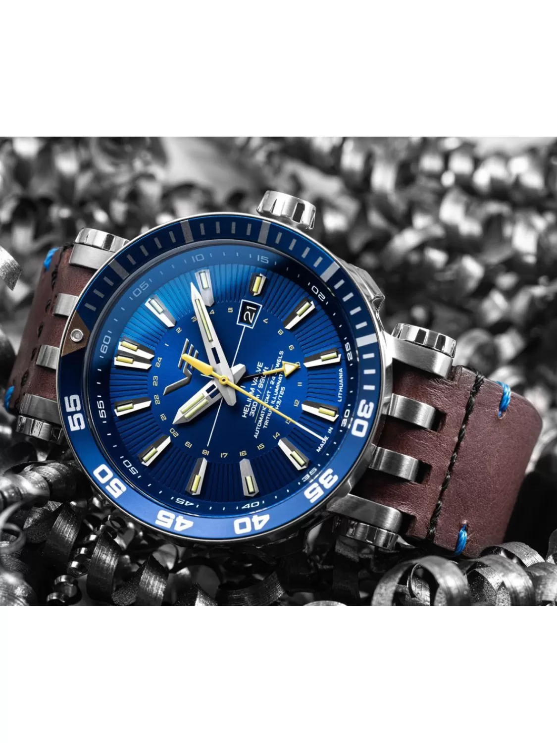 Vostok Europe Herrenuhr Automatik Gmt Energia Rocket Blau 2 Bander | Herrenuhren