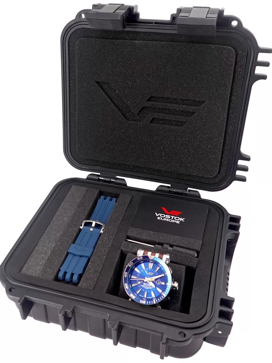Vostok Europe Herrenuhr Automatik Gmt Energia Rocket Blau 2 Bander | Herrenuhren